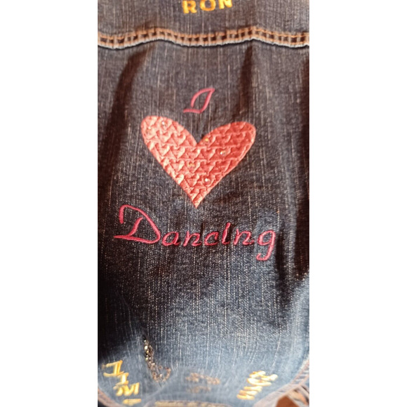 FDJ French Dressing Jean Jacket Women's S/P Embroidered Line Dancing Cowgirl - Picture 6 of 8